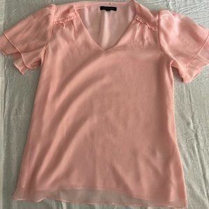 Banana Republic Silk Flutter Sleeve Blouse